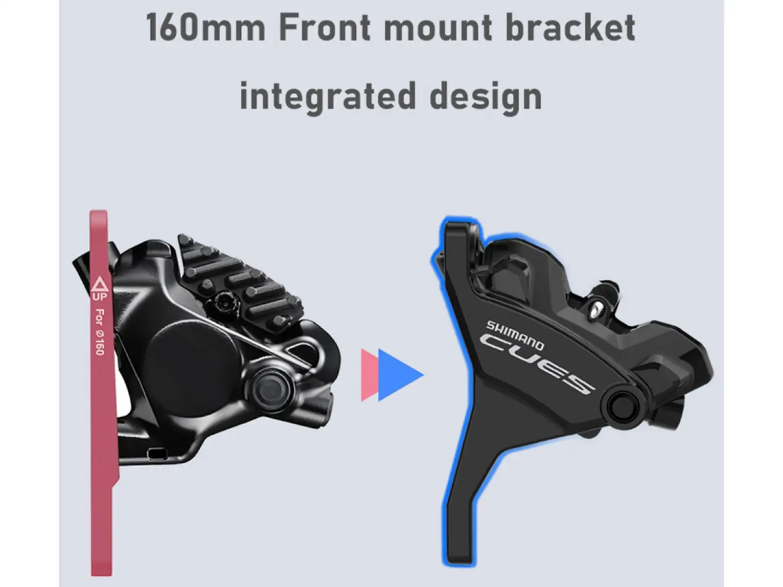 Shimano CUES BR-U6030 + BL-U6030 kotoučová brzda přední (levá páka), J-kit, polymer