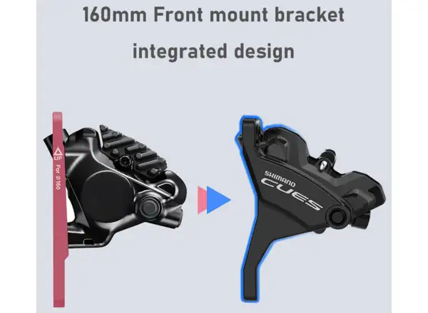 Shimano CUES BR-U6030 + BL-U6030 kotoučová brzda přední (levá páka), J-kit, polymer