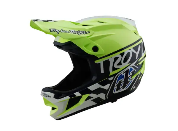 Troy Lee Designs D4 Polyacrylite 50 přilba Navy/Glo Yellow