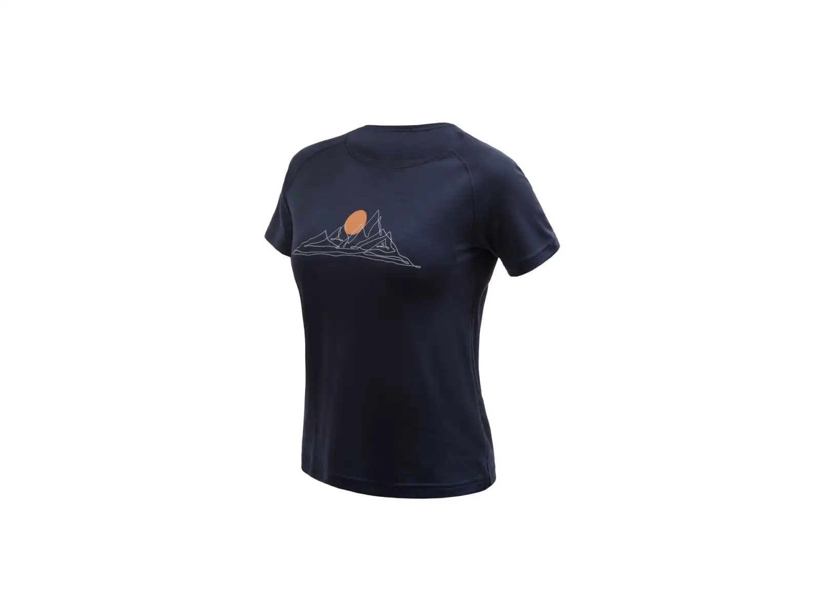 Sensor Merino Blend Moon dámské triko krátký rukáv Deep Blue