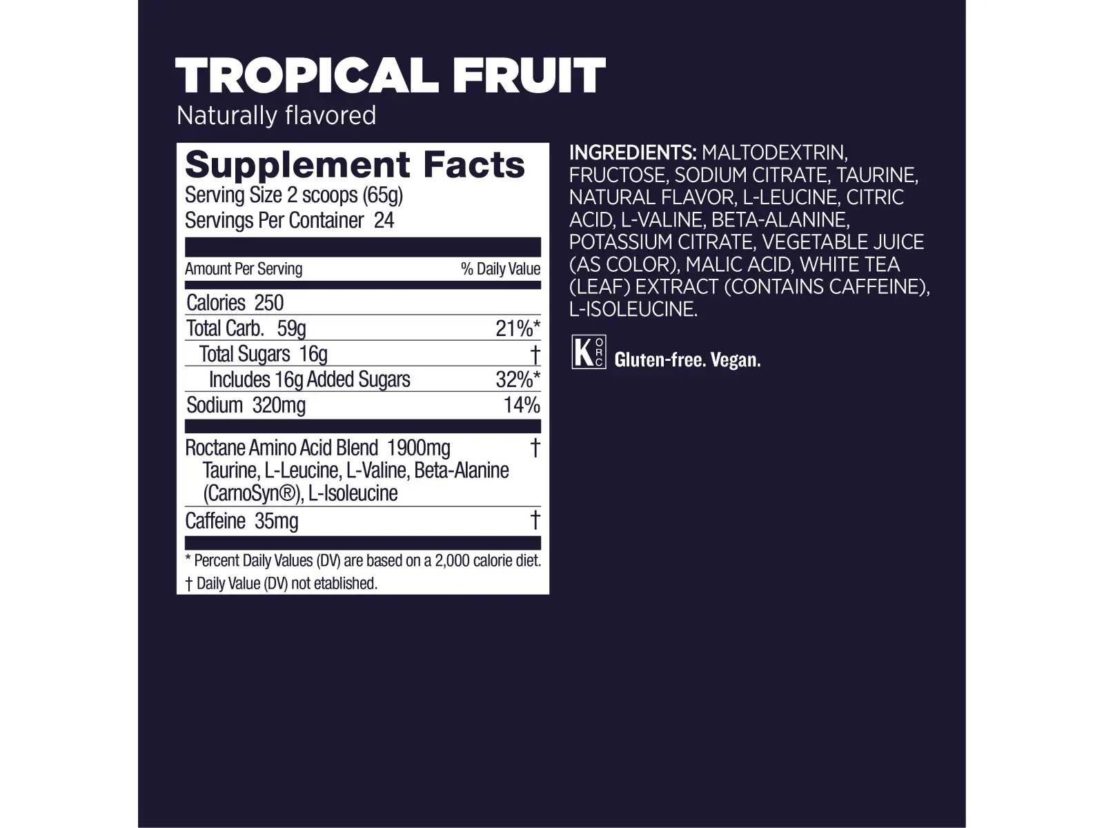 GU Roctane Energy Drink Mix 1560 g iontový nápoj Tropical Fruit