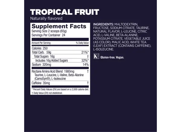 GU Roctane Energy Drink Mix 1560 g iontový nápoj Tropical Fruit