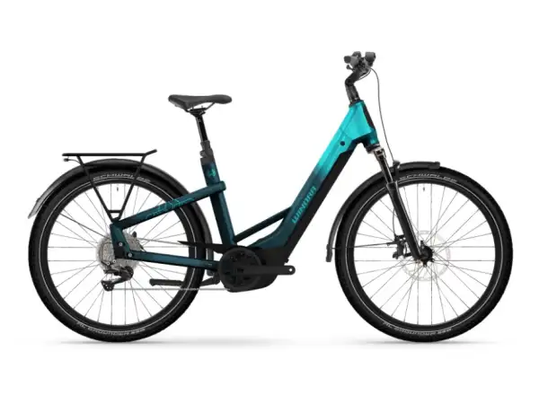Winora Yakun X12 nízkonástupové elektrokolo blue monday/aqua gloss