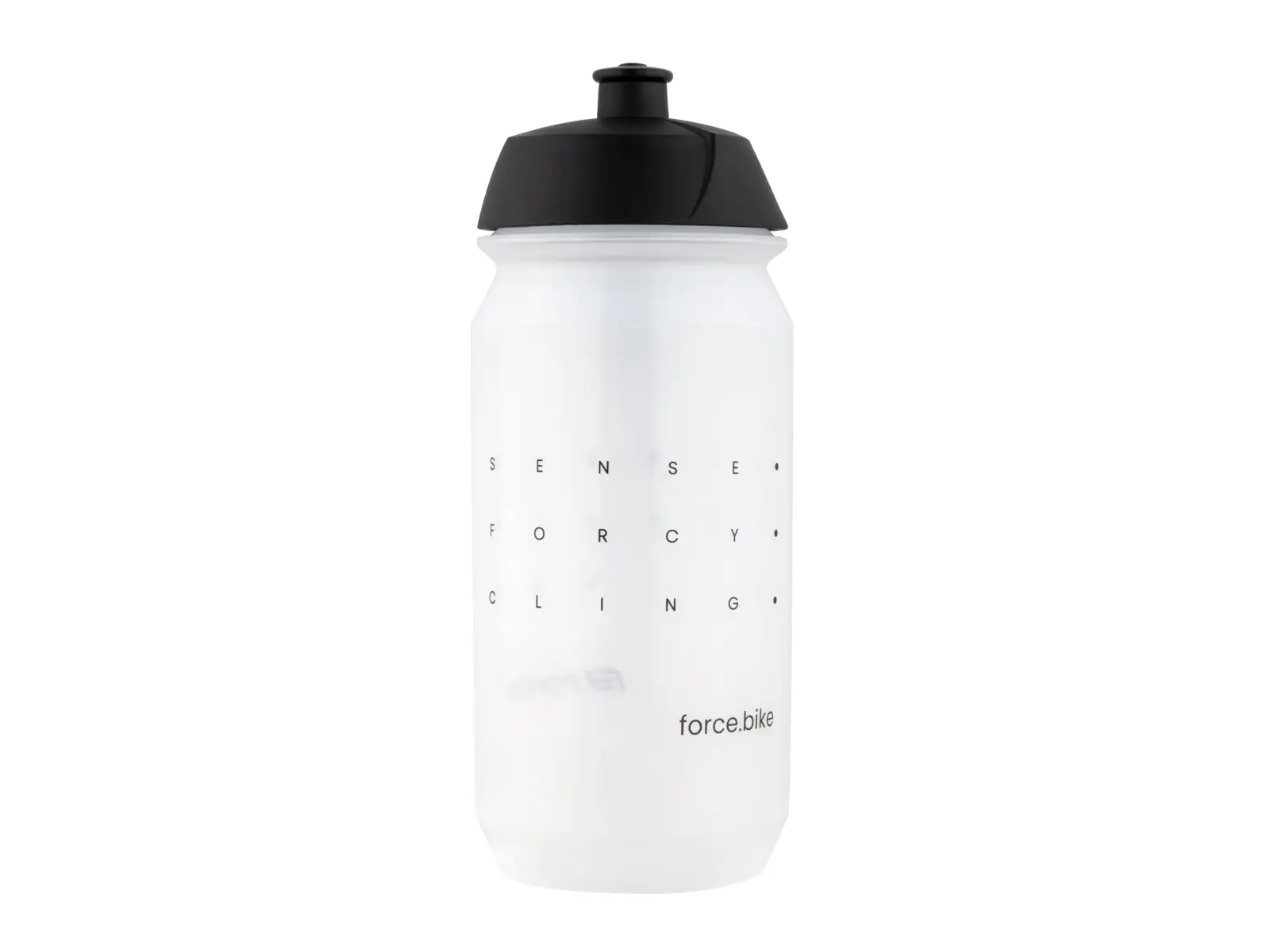 Force Sense cyklistická láhev 500 ml transparentní/černá