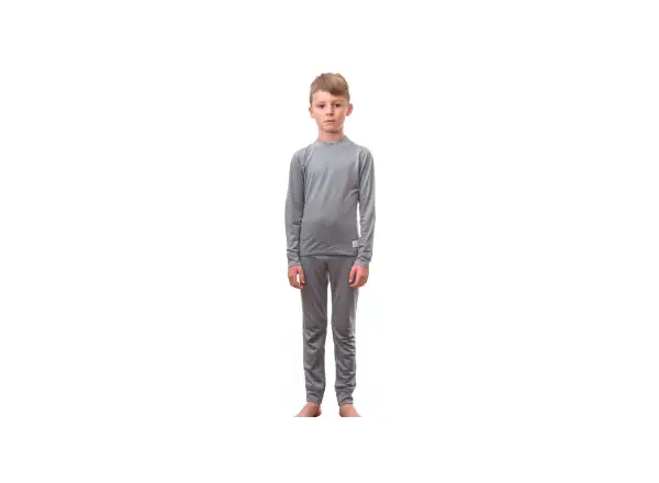 Sensor Merino Active set dětské triko dlouhý rukáv + kalhoty šedá