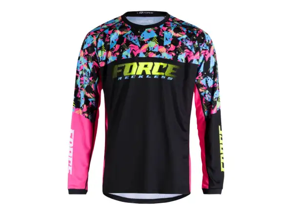 Force Reckless unisex dres dlouhý rukáv černá/růžová/fluo