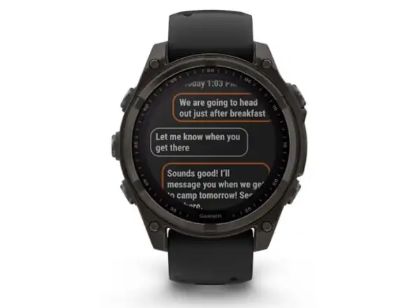 Garmin fenix 8 - 47 mm Solar Sapphire chytré hodinky Carbon Gray DLC Titanium Black/Gray