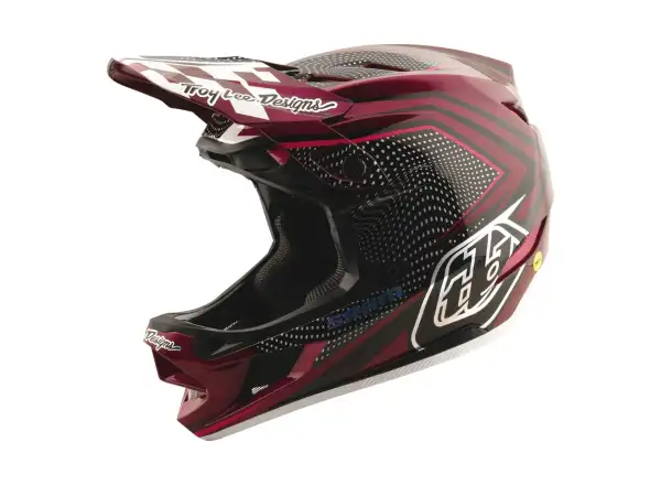 Troy Lee Dsigns x SRAM D4 Carbon přilba Radioscape Black/Berry