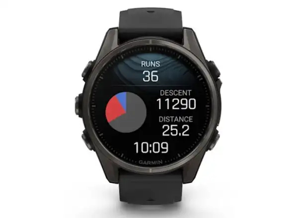 Garmin fenix 8 - 43 mm AMOLED Sapphire chytré hodinky Carbon titanium Black/Pebble grey