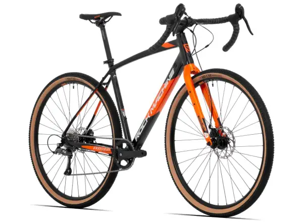 Rock Machine Gravelride 200 gravel kolo Gloss Black/Brick Orange/Silver