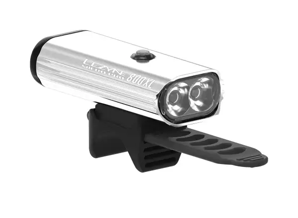 Lezyne Micro Drive Pro 800XL přední světlo silver Hi gloss