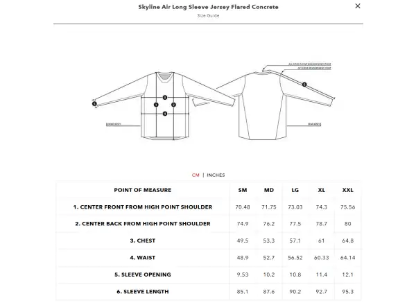 Troy Lee Designs Skyline Air Flared pánský dres dlouhý rukáv Concrete