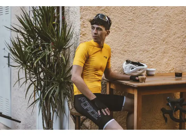 Force Pure pánský dres krátký rukáv žlutá