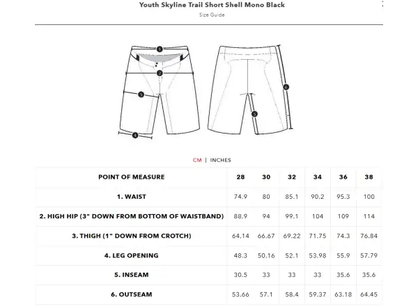 Troy Lee Designs Skyline Trail Short Mono dětské kraťasy Black