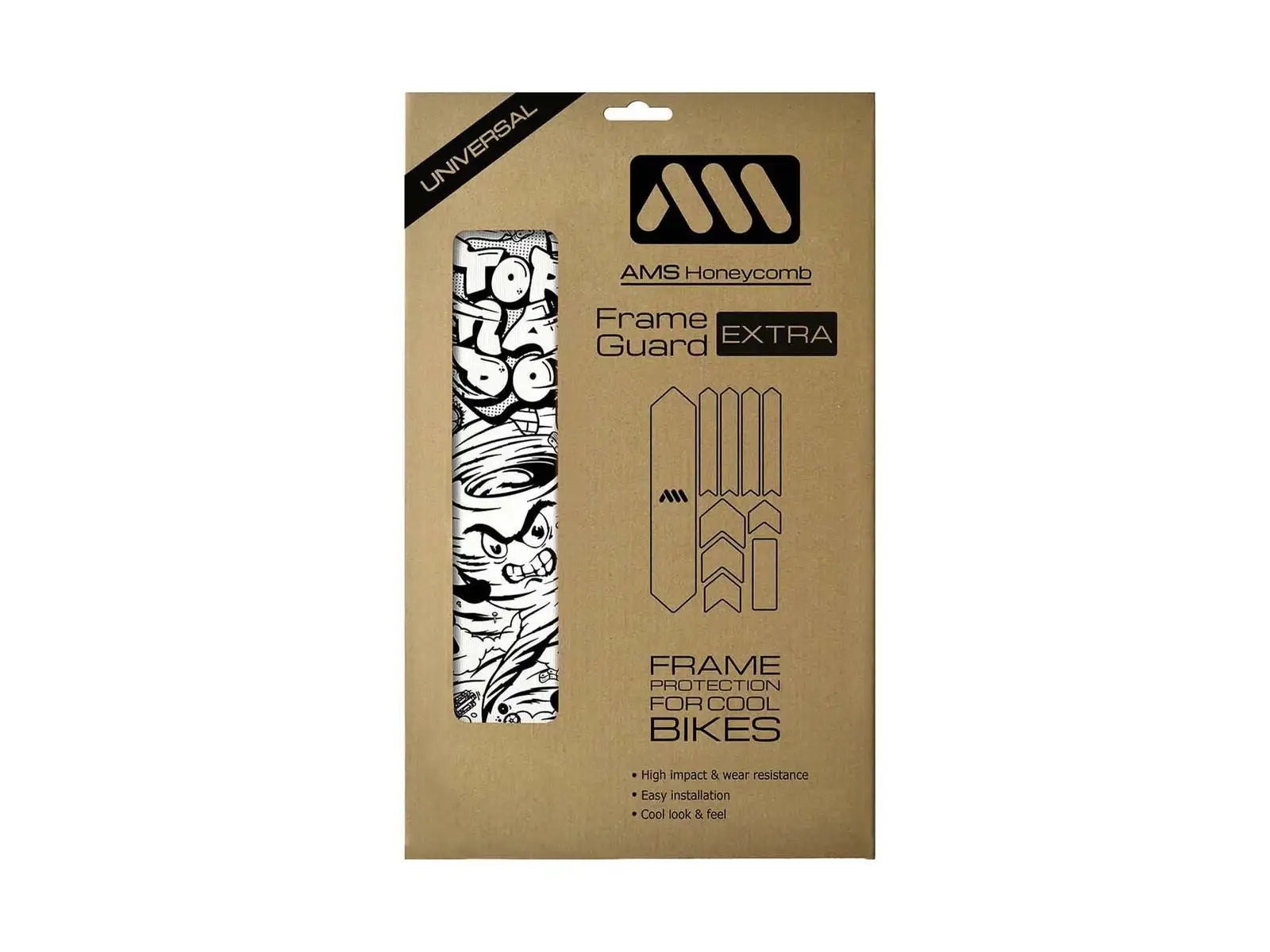 All Mountain Style ochranné polepy na rám Extra Tornado Black