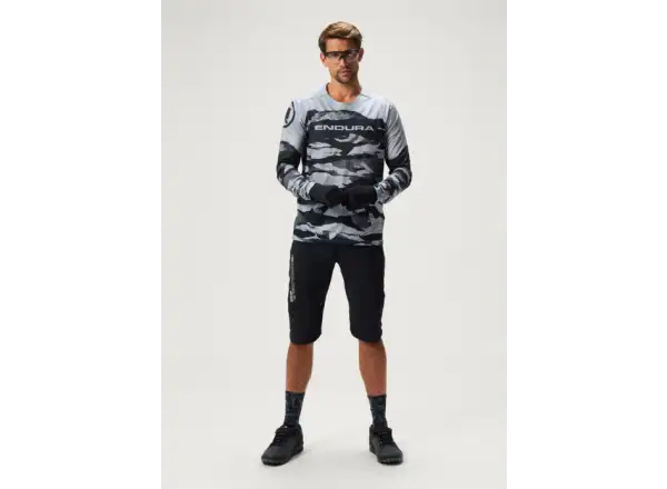 Endura LTD Mountain Camo pánský dres dlouhý rukáv Black
