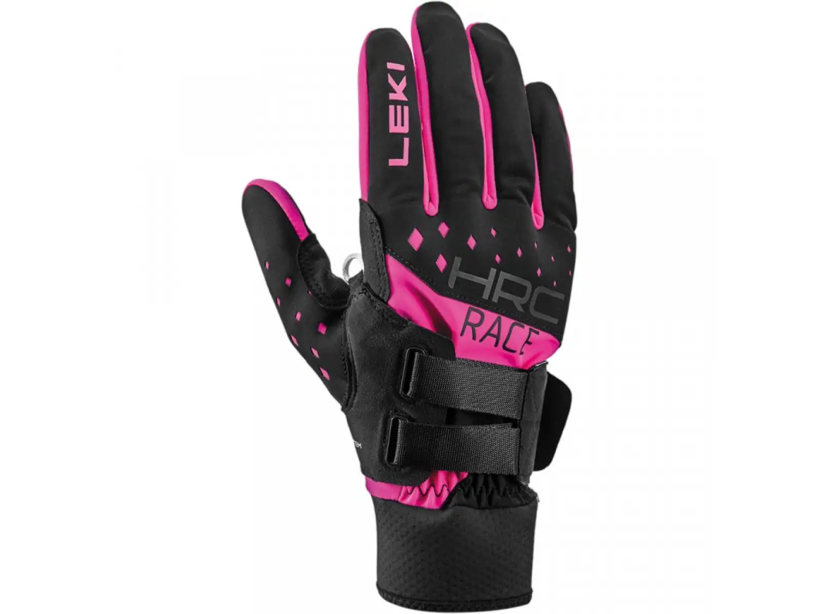 Leki HRC Race Shark běžecké rukavice Black/Pink