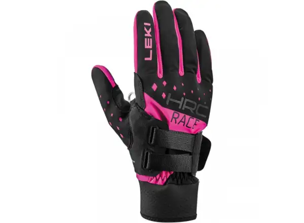 Leki HRC Race Shark běžecké rukavice Black/Pink