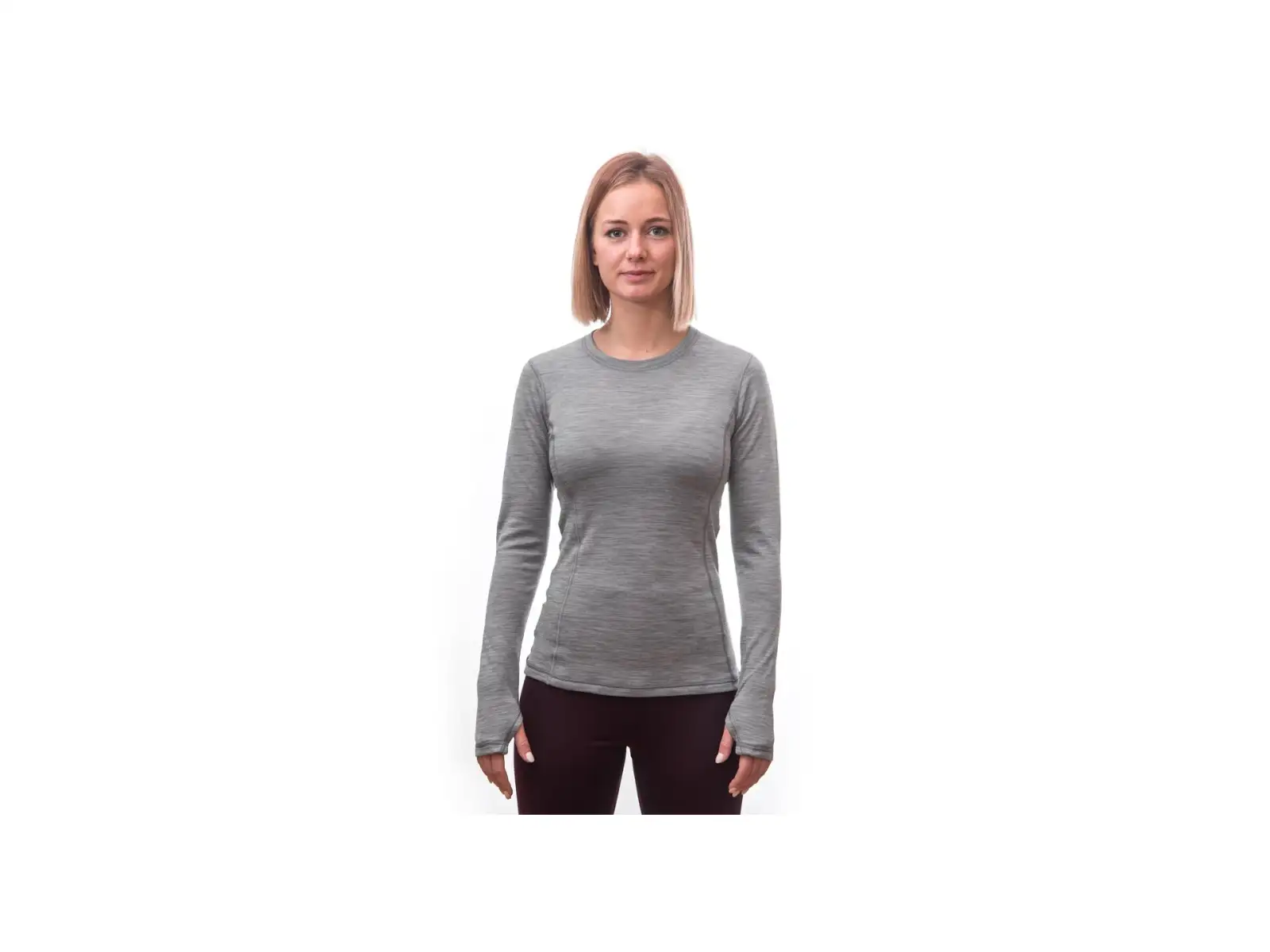 Sensor Merino Bold dámské triko dlouhý rukáv Cool Gray