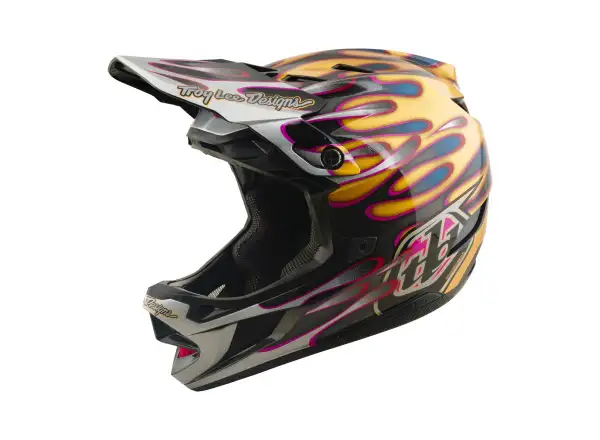 Troy Lee Designs D4 Carbon MIPS přilba Overspray Gold/Black