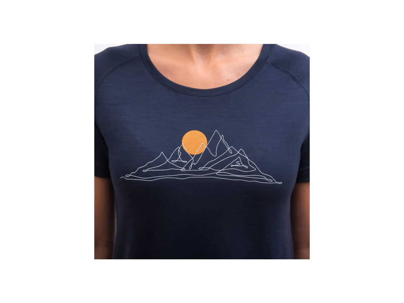 Sensor Merino Blend Moon dámské triko krátký rukáv Deep Blue