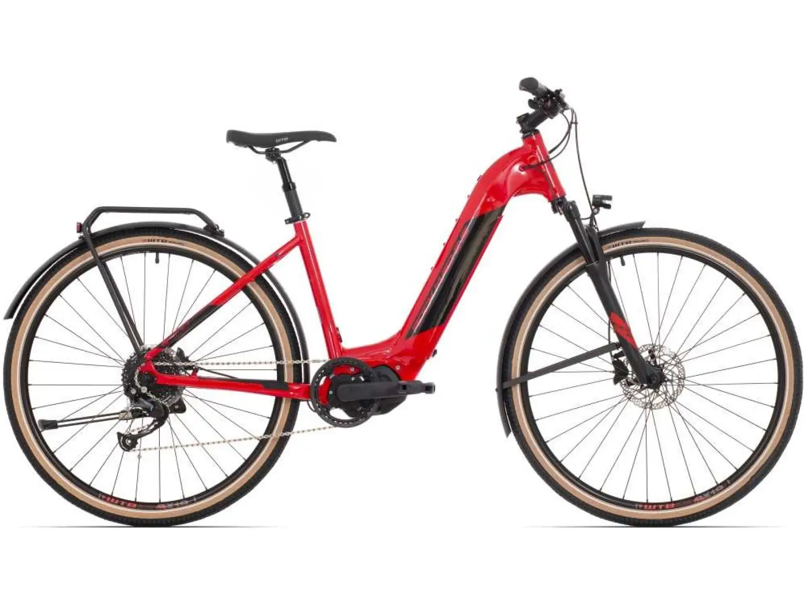 Rock Machine Crossride INT e400 Touring elektrokolo Gloss Red / Black
