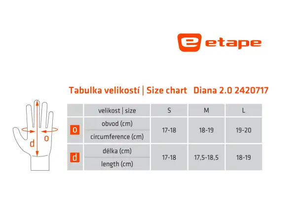 Etape Diana 2.0 dámské rukavice černá/duhová