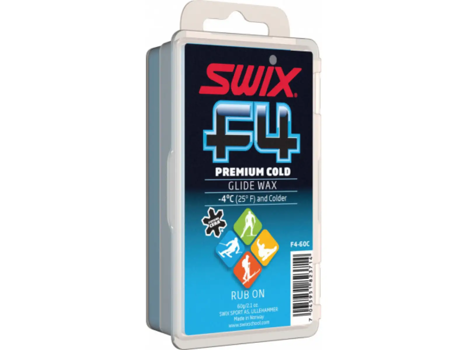 Swix F4 skluzný vosk premium cold 60 g