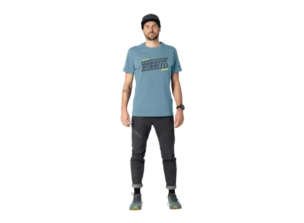 Dynafit Graphic Cotton pánské triko krátký rukáv Smoke Blue