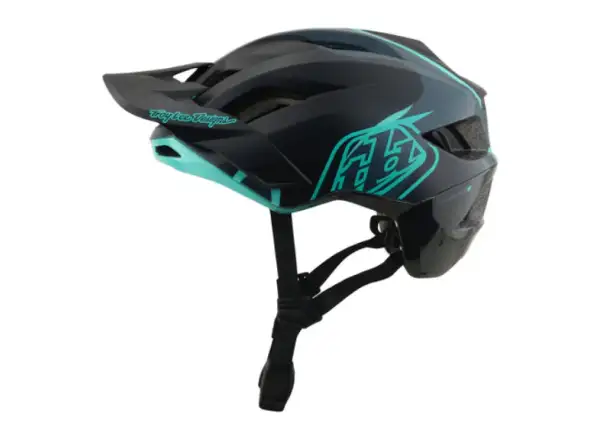 Troy Lee Designs Flowline SE MIPS přilba Badge Carbon/Real Teal