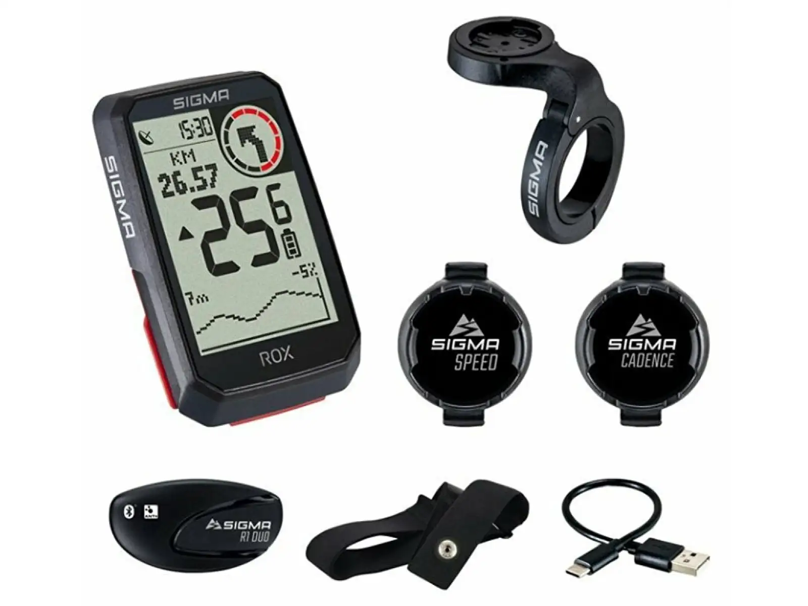 Sigma ROX 4.0 GPS computer SET se sensory černá