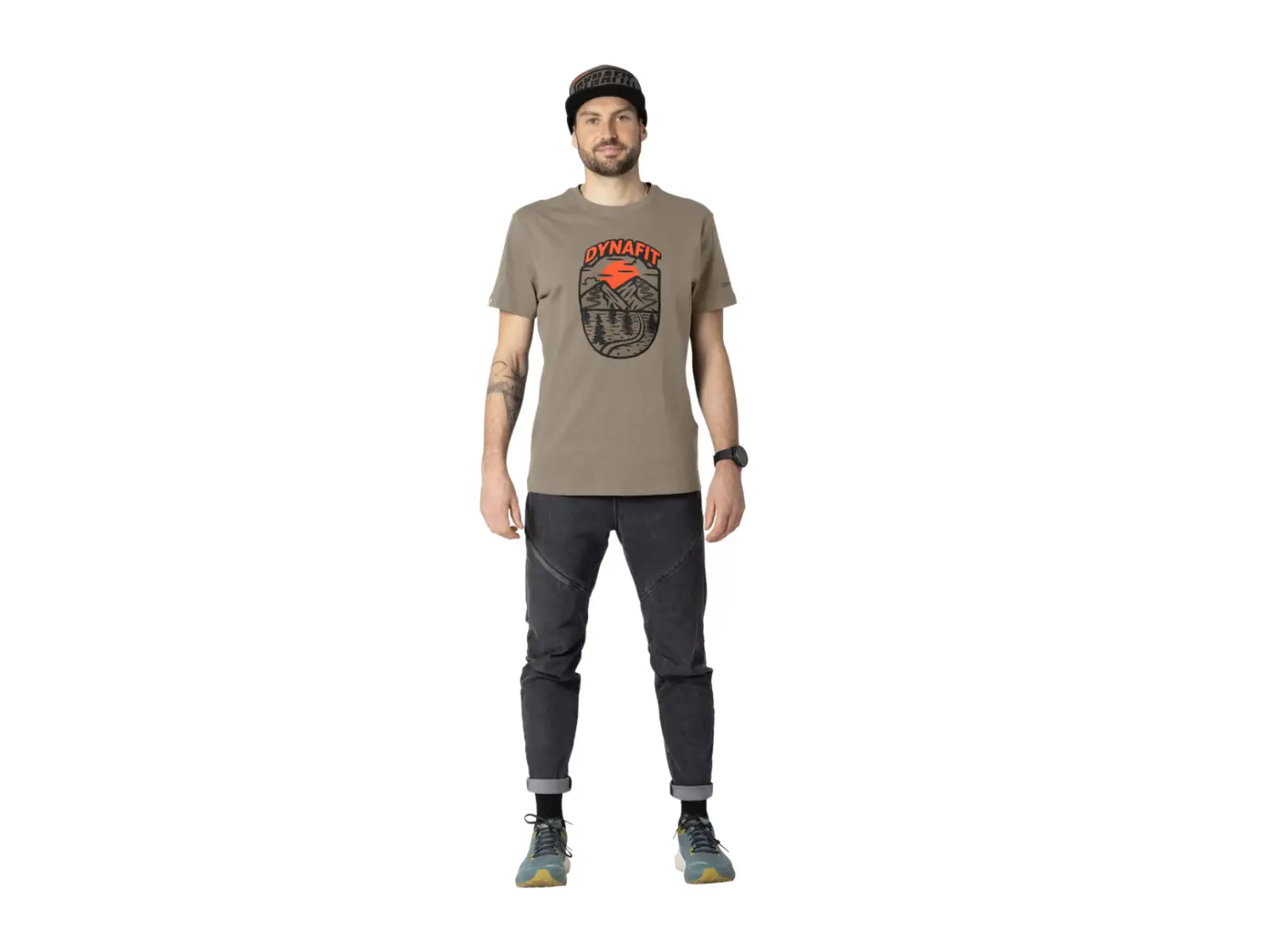 Dynafit Graphic Cotton pánské triko krátký rukáv Fallen Rock/Horizon