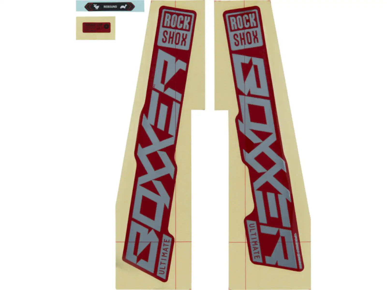Rock Shox Decal Boxxer Ultimate 27,5"/29" red/gloss polar foil