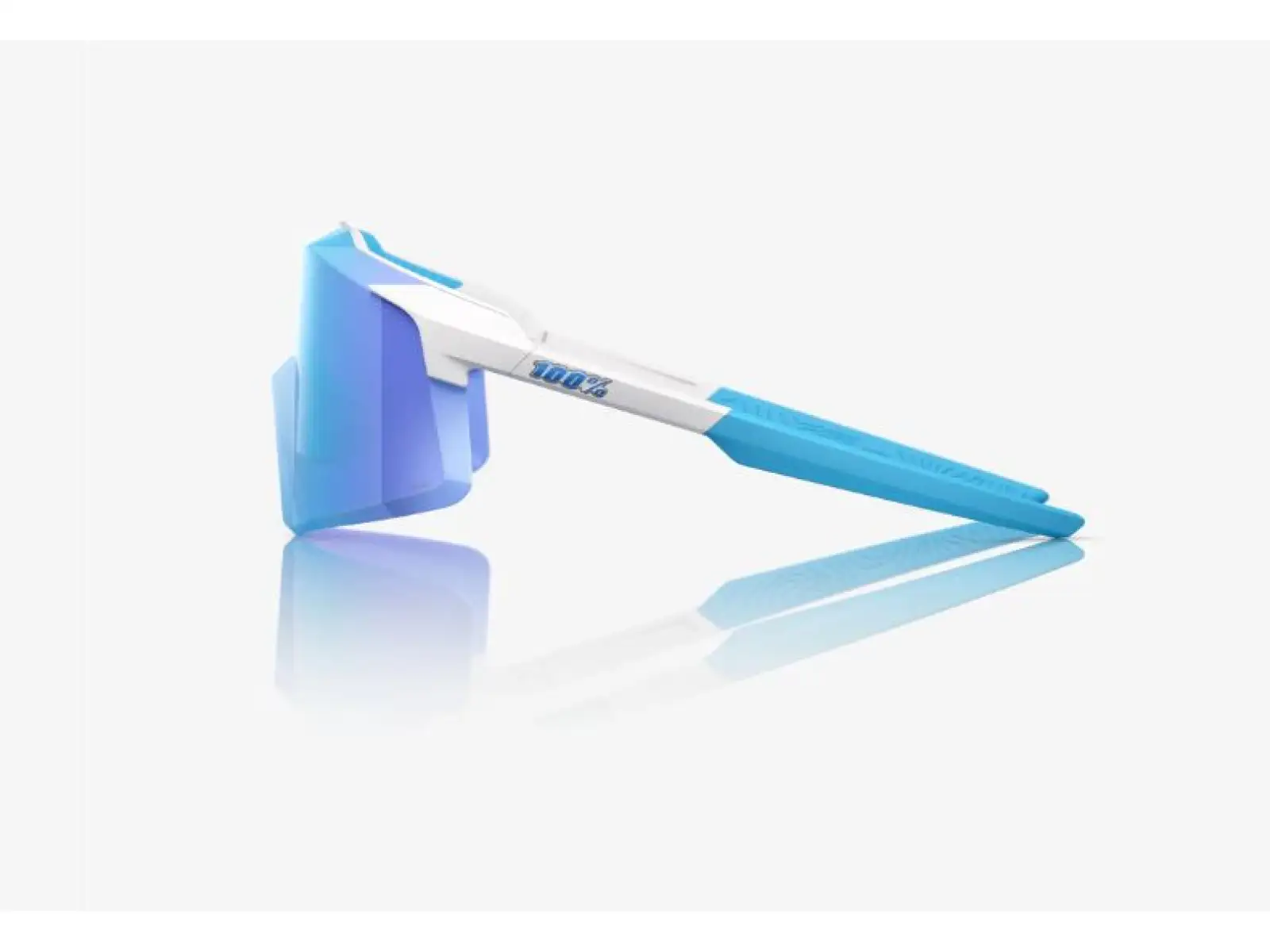 100% Aerocraft brýle Matte White/HiPER Blue Mirror