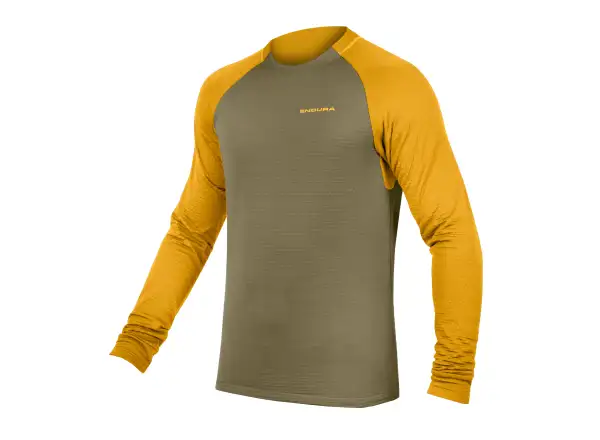 Endura Singletrack Fleece pánský dres dlouhý rukáv Tweed Green