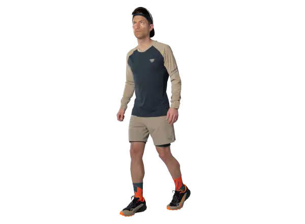 Dynafit Alpine Pro pánské triko dlouhý rukáv Blueberry/Rock Khaki