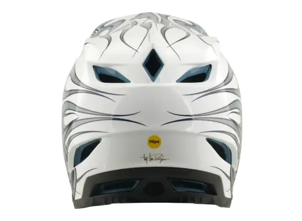 Troy Lee Designs D4 Composite MIPS přilba Torched white/Silver
