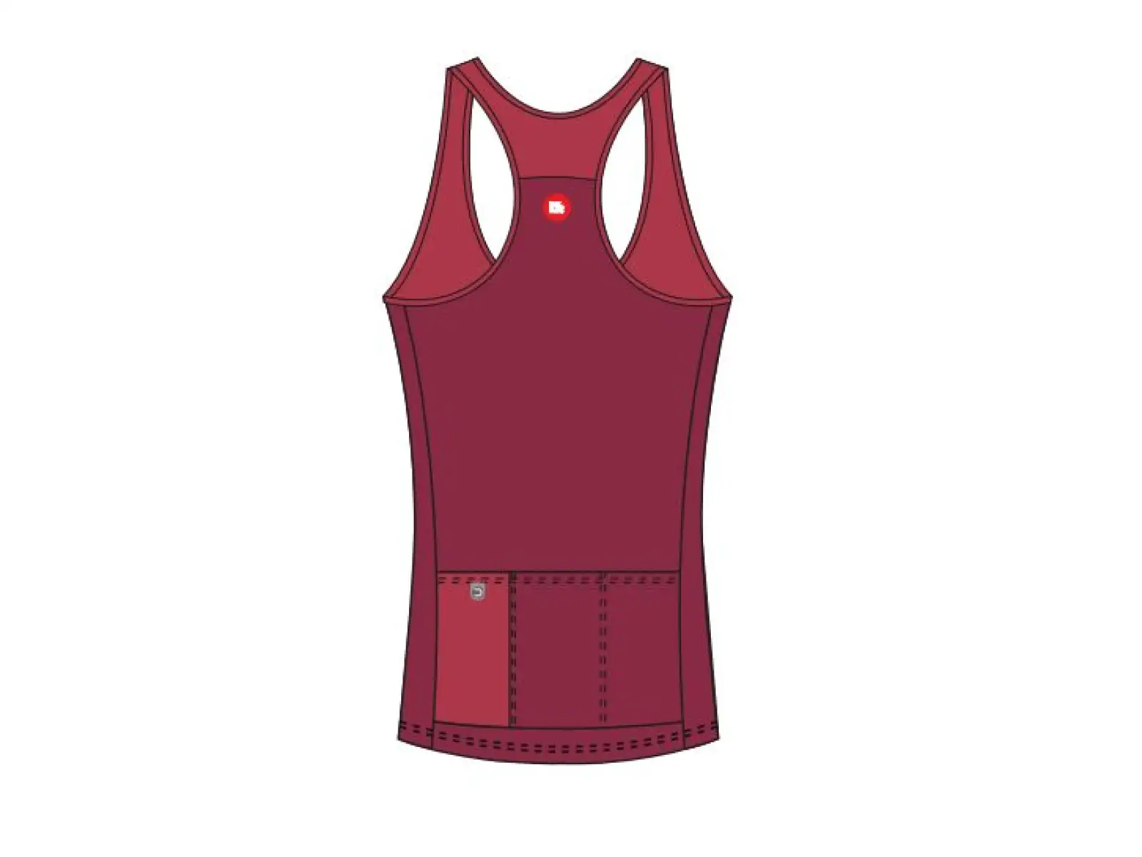 Dotout Metro dámský dres bez rukávu Bordeaux/Red