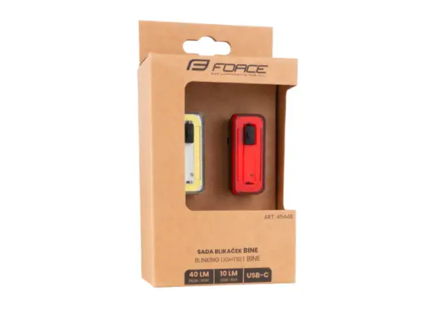 Force Bine USB sada blikaček přední a zadní