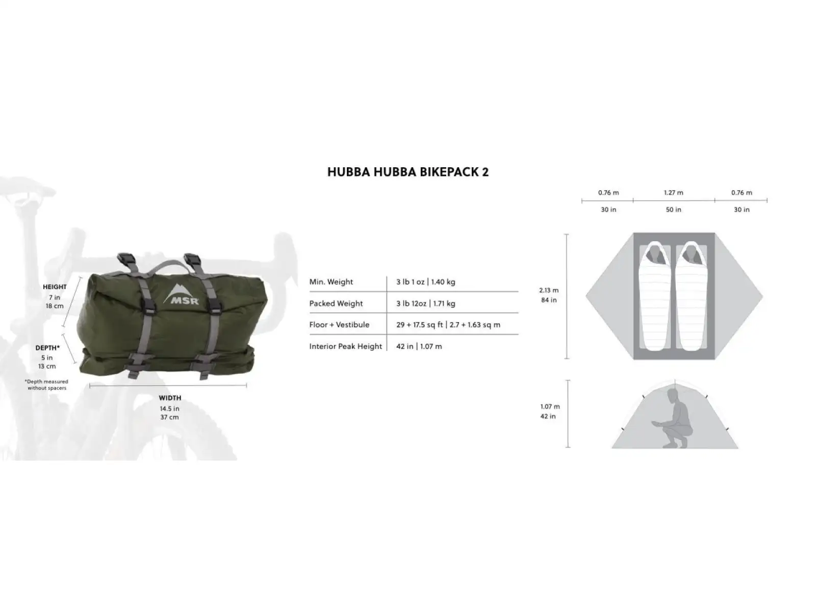 MSR Hubba Hubba Bikepack 2 stan 2 osoby