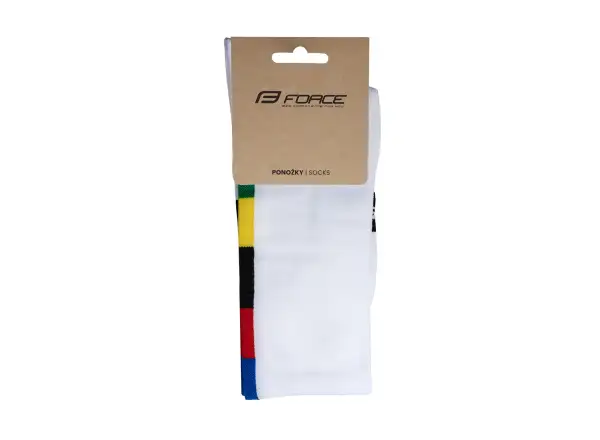 Force Long Pro Champion Slim cyklistické ponožky bilá
