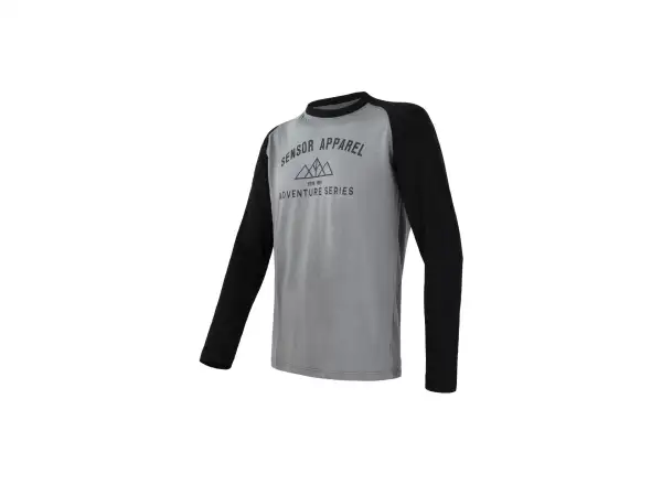 Sensor Merino Active Pt Adventure pánské triko dlouhý rukáv šedá/černá