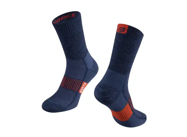 Force North zimní ponožky modrá/oranžová