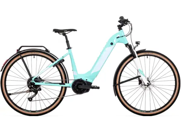Rock Machine Crossride INT e400 B Lady Touring elektrokolo Gloss Mint / White