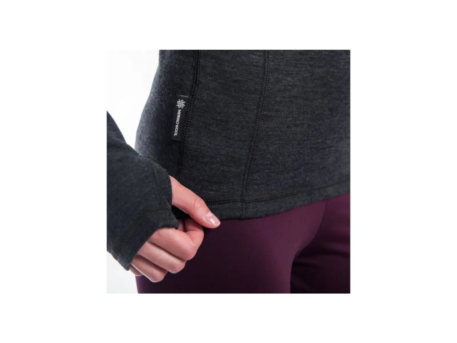Sensor Merino Bold dámské triko dlouhý rukáv Anthracite Gray