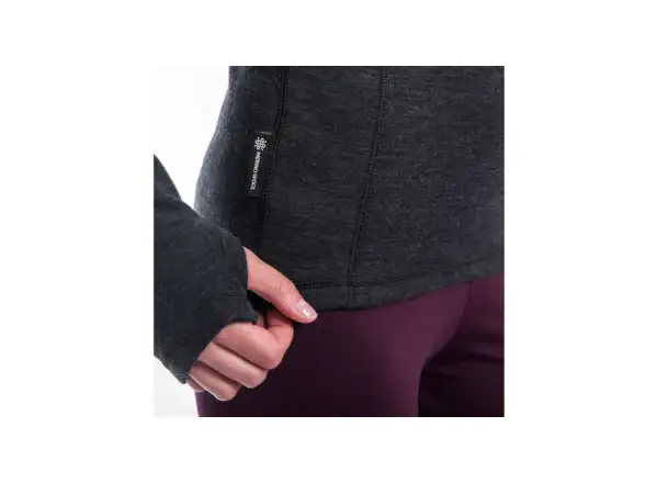 Sensor Merino Bold dámské triko dlouhý rukáv Anthracite Gray