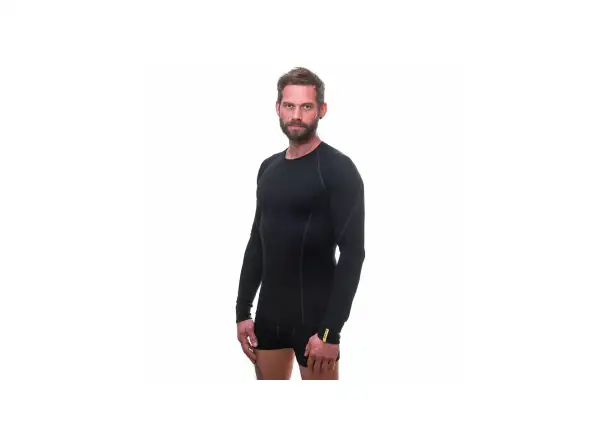 Sensor Merino Active pánské triko dlouhý rukáv černá
