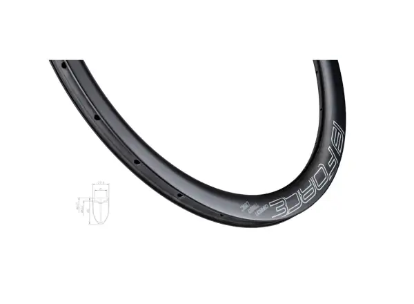 Force Karbon Disc silniční ráfek 45 mm P 24 děr černá