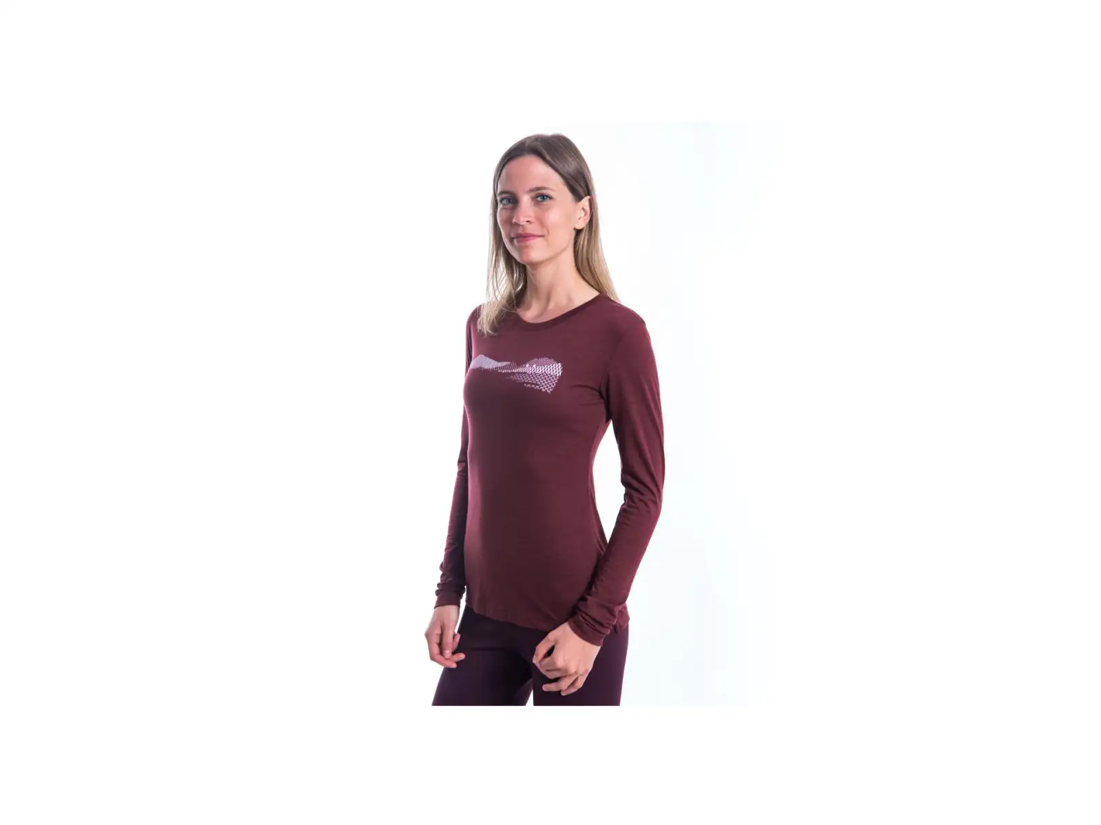 Sensor Merino Air PT Hills dámské triko dlouhý rukáv Port Red