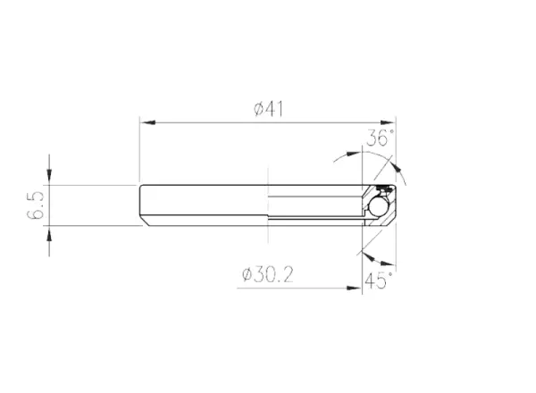 FSA TH-873E (MR122) 1-1/8" ložisko ACB 36x45 stupňů